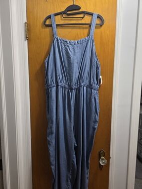 Light Blue Chambray Jumpsuit